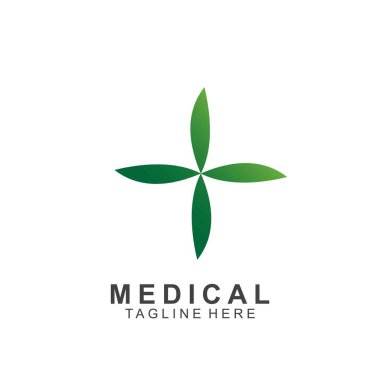 Sağlık logosu tasarımı. Tıbbi Haç logosu.