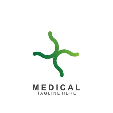 Sağlık logosu tasarımı. Tıbbi Haç logosu.