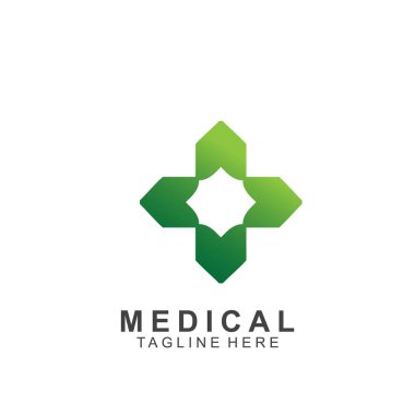 Sağlık logosu tasarımı. Tıbbi Haç logosu.
