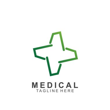 Sağlık logosu tasarımı. Tıbbi Haç logosu.