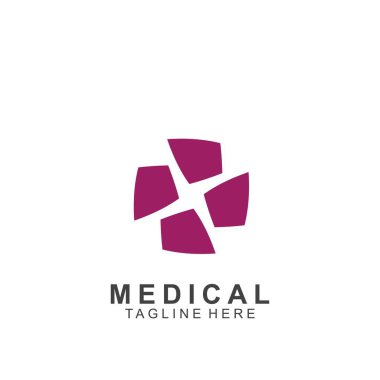 Sağlık logosu tasarımı. Tıbbi Haç logosu.