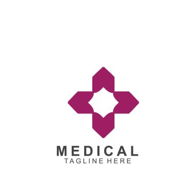 Sağlık logosu tasarımı. Tıbbi Haç logosu.