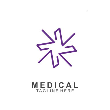 Sağlık logosu tasarımı. Tıbbi Haç logosu.