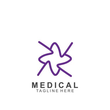 Sağlık logosu tasarımı. Tıbbi Haç logosu.