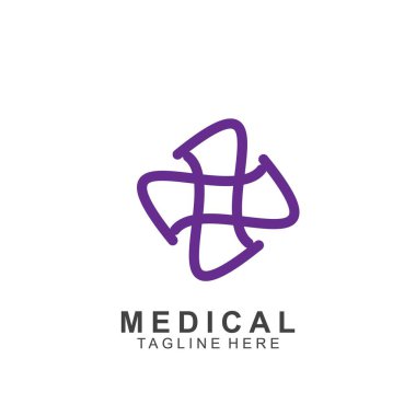 Sağlık logosu tasarımı. Tıbbi Haç logosu.