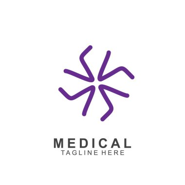 Sağlık logosu tasarımı. Tıbbi Haç logosu.