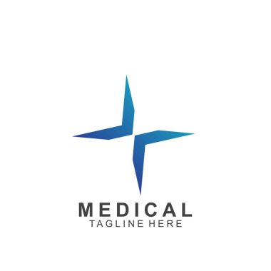 Sağlık logosu tasarımı. Tıbbi Haç logosu.