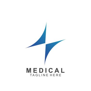 Sağlık logosu tasarımı. Tıbbi Haç logosu.