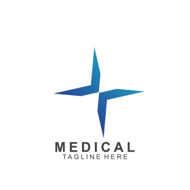 Sağlık logosu tasarımı. Tıbbi Haç logosu.