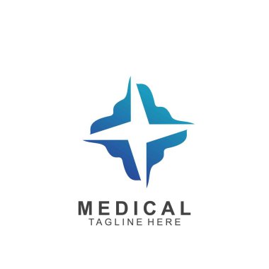 Sağlık logosu tasarımı. Tıbbi Haç logosu.