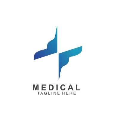 Sağlık logosu tasarımı. Tıbbi Haç logosu.
