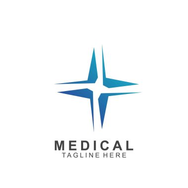 Sağlık logosu tasarımı. Tıbbi Haç logosu.