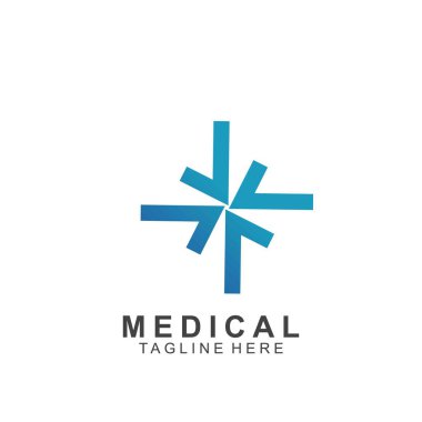 Sağlık logosu tasarımı. Tıbbi Haç logosu.