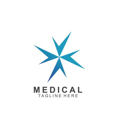 Sağlık logosu tasarımı. Tıbbi Haç logosu.