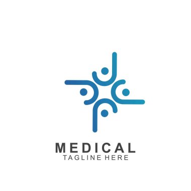 Sağlık logosu tasarımı. Tıbbi Haç logosu.
