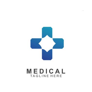 Sağlık logosu tasarımı. Tıbbi Haç logosu.