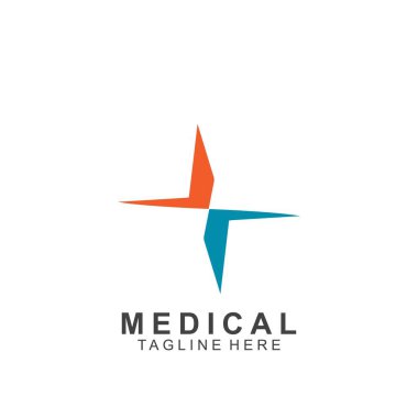 Sağlık logosu tasarımı. Tıbbi Haç logosu.