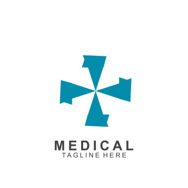 Sağlık logosu tasarımı. Tıbbi Haç logosu.