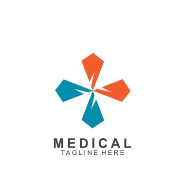 Sağlık logosu tasarımı. Tıbbi Haç logosu.