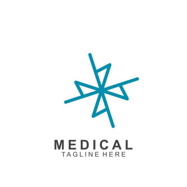 Sağlık logosu tasarımı. Tıbbi Haç logosu.