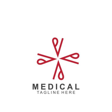 Sağlık logosu tasarımı. Tıbbi Haç logosu.