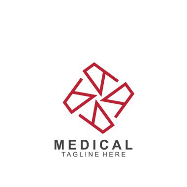 Sağlık logosu tasarımı. Tıbbi Haç logosu.