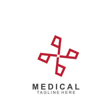 Sağlık logosu tasarımı. Tıbbi Haç logosu.