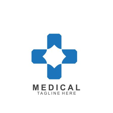 Sağlık logosu tasarımı. Tıbbi Haç logosu.