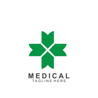 Sağlık logosu tasarımı. Tıbbi Haç logosu.