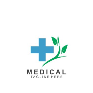 Sağlık logosu tasarımı. Tıbbi Haç logosu.