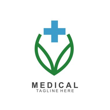 Sağlık logosu tasarımı. Tıbbi Haç logosu.