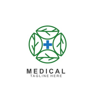 Sağlık logosu tasarımı. Tıbbi Haç logosu.