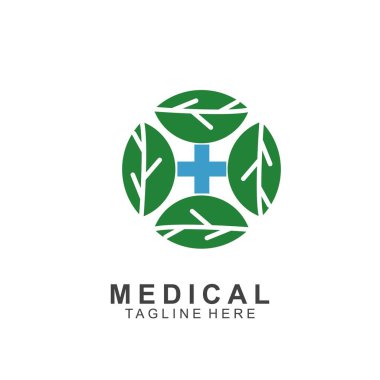 Sağlık logosu tasarımı. Tıbbi Haç logosu.