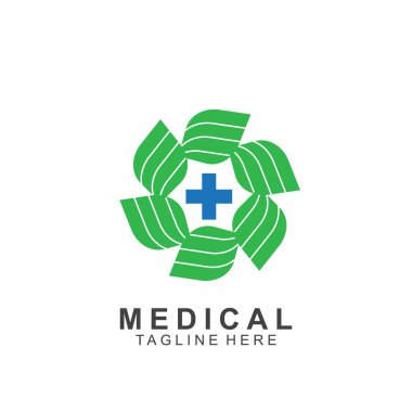 Sağlık logosu tasarımı. Tıbbi Haç logosu.