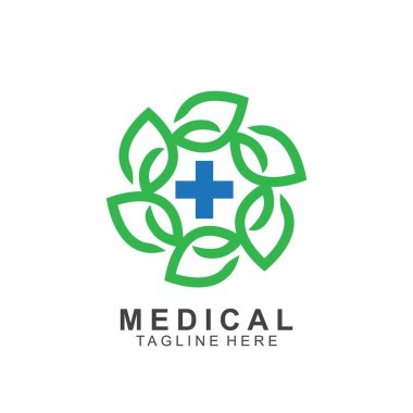 Sağlık logosu tasarımı. Tıbbi Haç logosu.