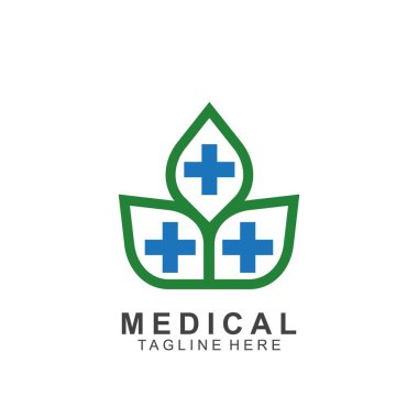 Sağlık logosu tasarımı. Tıbbi Haç logosu.