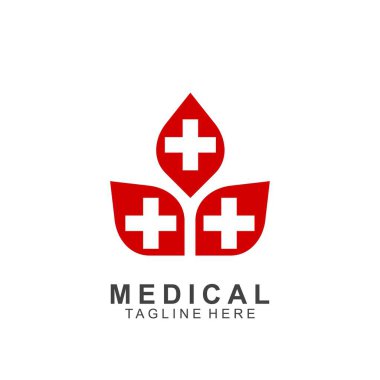 Sağlık logosu tasarımı. Tıbbi Haç logosu.