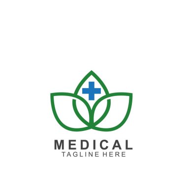 Sağlık logosu tasarımı. Tıbbi Haç logosu.