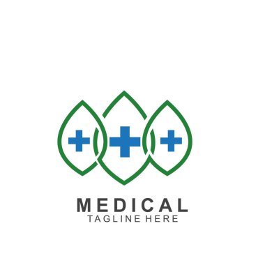 Sağlık logosu tasarımı. Tıbbi Haç logosu.