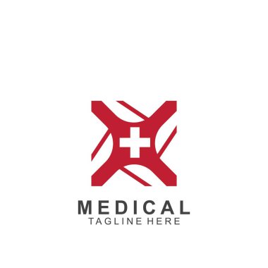 Sağlık logosu tasarımı. Tıbbi Haç logosu.