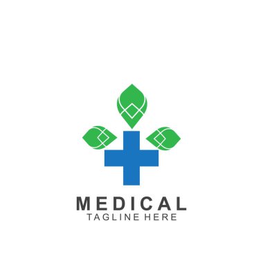 Sağlık logosu tasarımı. Tıbbi Haç logosu.