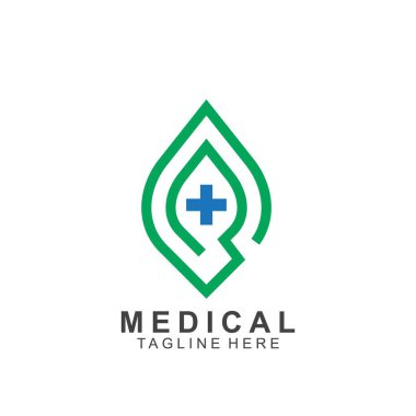 Sağlık logosu tasarımı. Tıbbi Haç logosu.