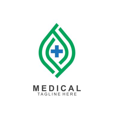 Sağlık logosu tasarımı. Tıbbi Haç logosu.