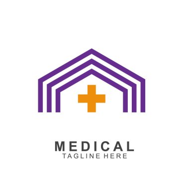 Sağlık logosu tasarımı. Tıbbi Haç logosu.