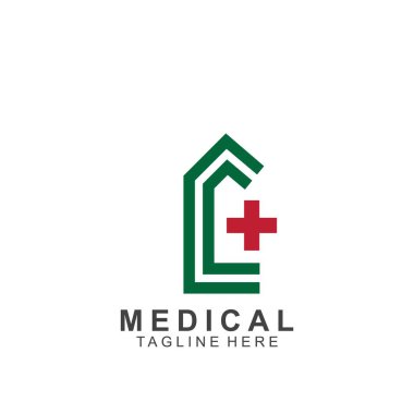 Sağlık logosu tasarımı. Tıbbi Haç logosu.