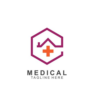 Sağlık logosu tasarımı. Tıbbi Haç logosu.