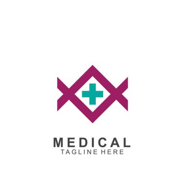 Sağlık logosu tasarımı. Tıbbi Haç logosu.