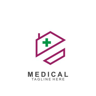 Sağlık logosu tasarımı. Tıbbi Haç logosu.
