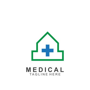 Sağlık logosu tasarımı. Tıbbi Haç logosu.