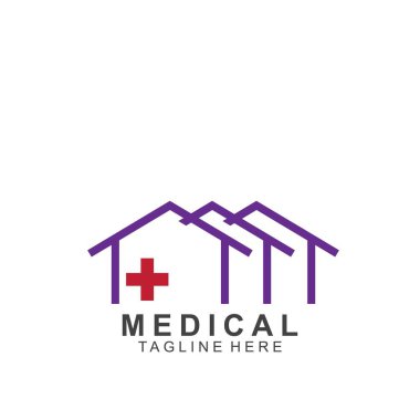 Sağlık logosu tasarımı. Tıbbi Haç logosu.